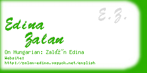 edina zalan business card